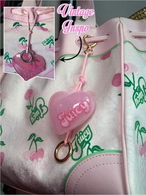 Handmade Vintage Juicy Couture Cherry Gelato Inspired Bag Charm 🍒💖